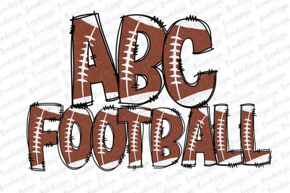 Alphabet Football Font Hand Drawn PNG – A Creative Graphic for Craft & Content Design