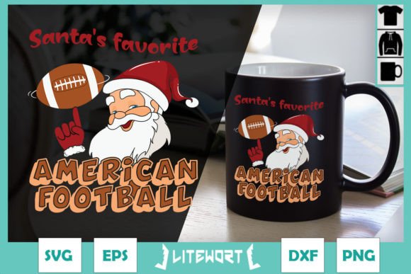 Christmas Santa s Favorite Football