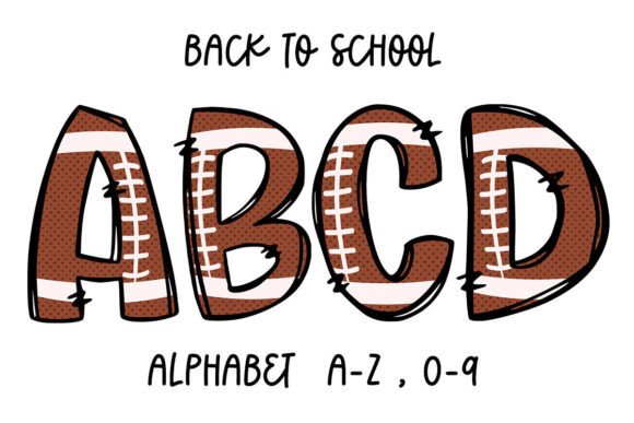 Football Alphabet Doodle Letters: A Creative Graphic for Crafts & Content Publishing