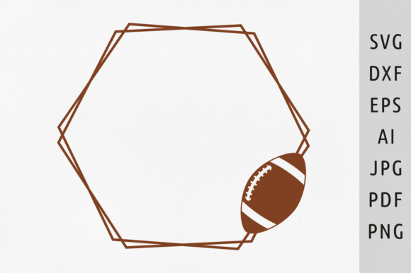 Football Double Frame Svg Football Svg