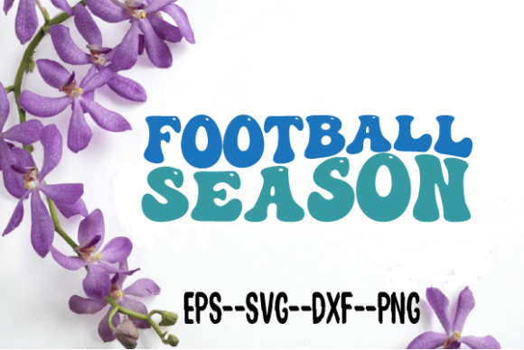 Football Season Retro Wavy Svg: Graphics for Crafts