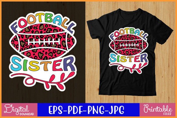 Football Sister Football Sticker Design: A Playful Graphic for Crafts & Content Marketing