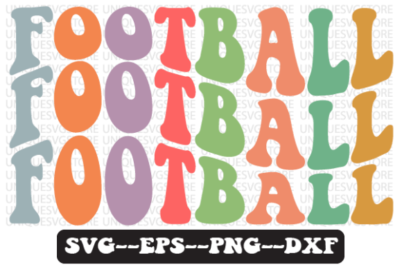 Football Wavy Retro SVG Design Review: A Dynamic Graphic for Crafts & Marketing