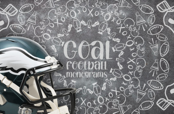 Goal Football Monograms: A Sporty Graphic Design Asset for Crafts & Marketing