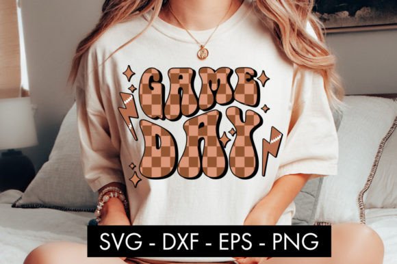 Retro Football Game Day SVG Cut File PNG for Crafts & Graphics