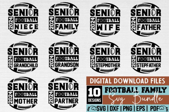 Senior Football Family SVG Design Bundle: Crafts Meets Graphics for Content Publishers
