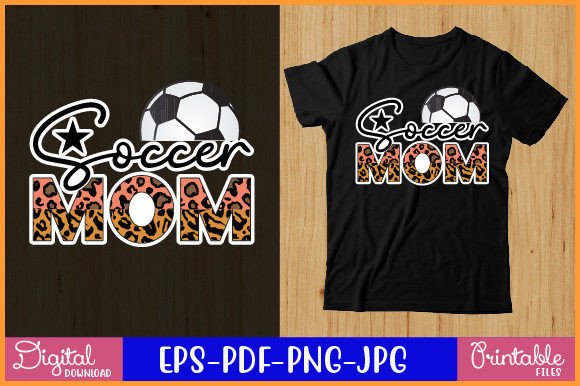 Soccer Mom Football Sticker Design Png for Crafts & Brand Graphics