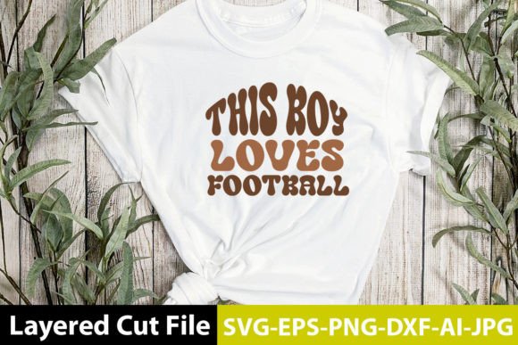 This Boy Loves Football Retro Design for Crafts & Graphics Sellers